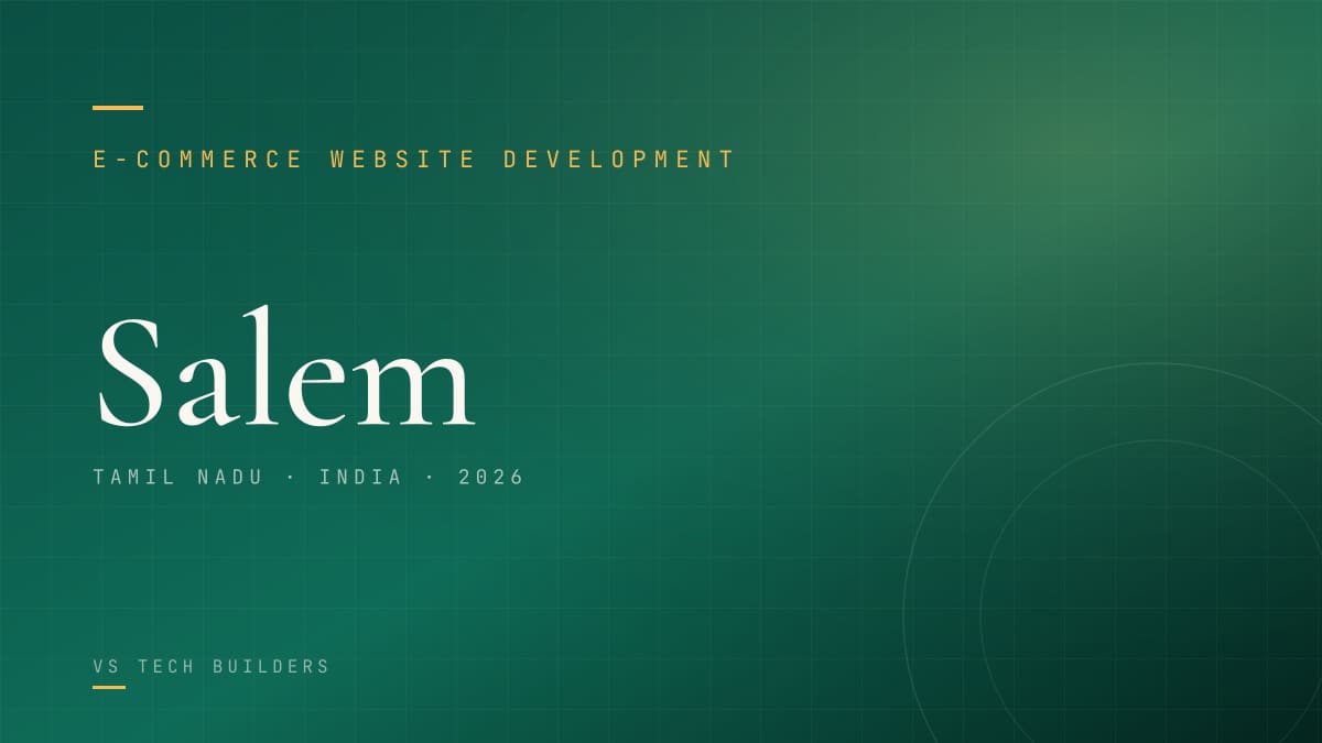 E-commerce Website Development in Salem: Sell Online the Right Way (2026 Guide)