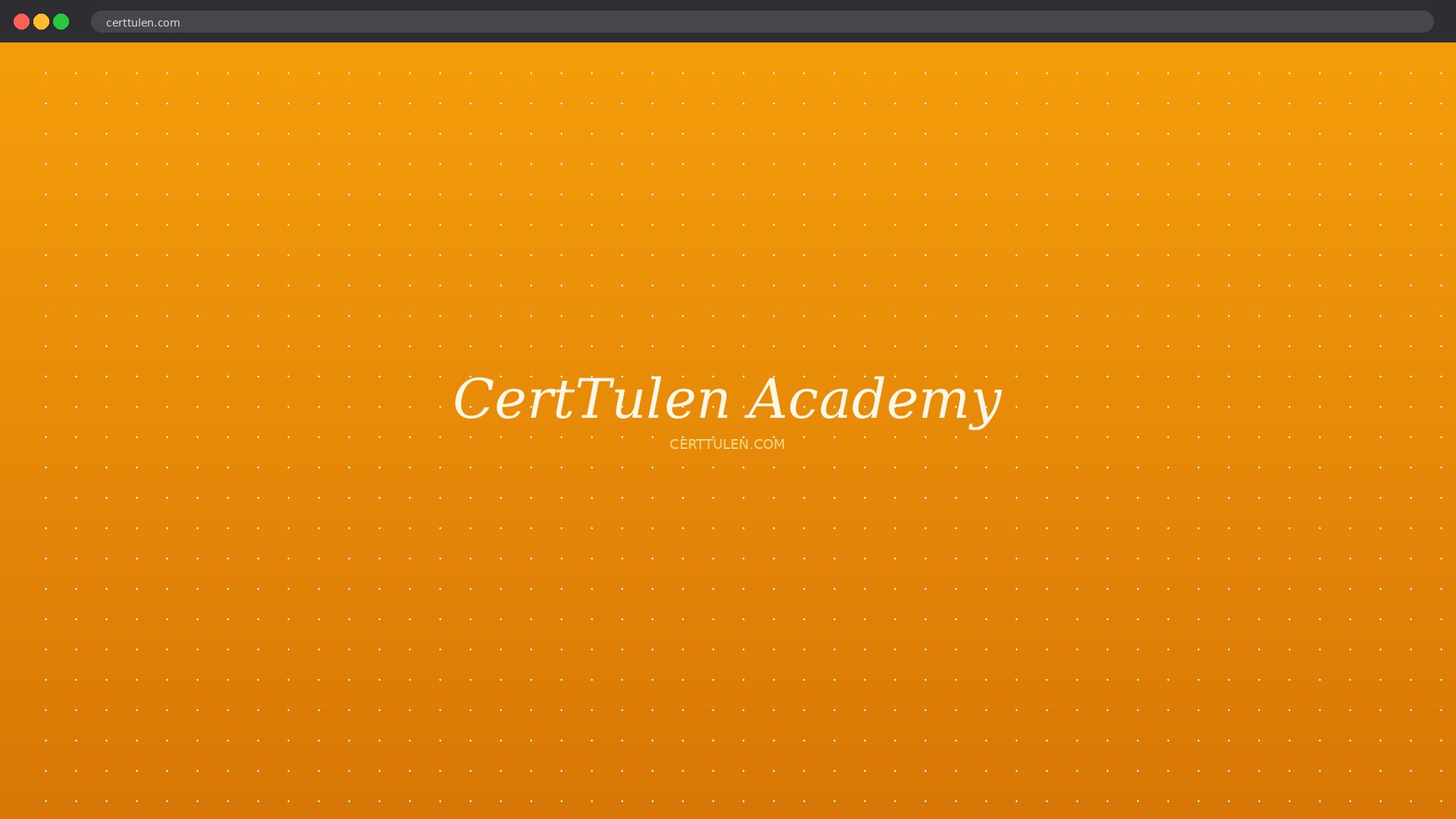 CertTulen Academy